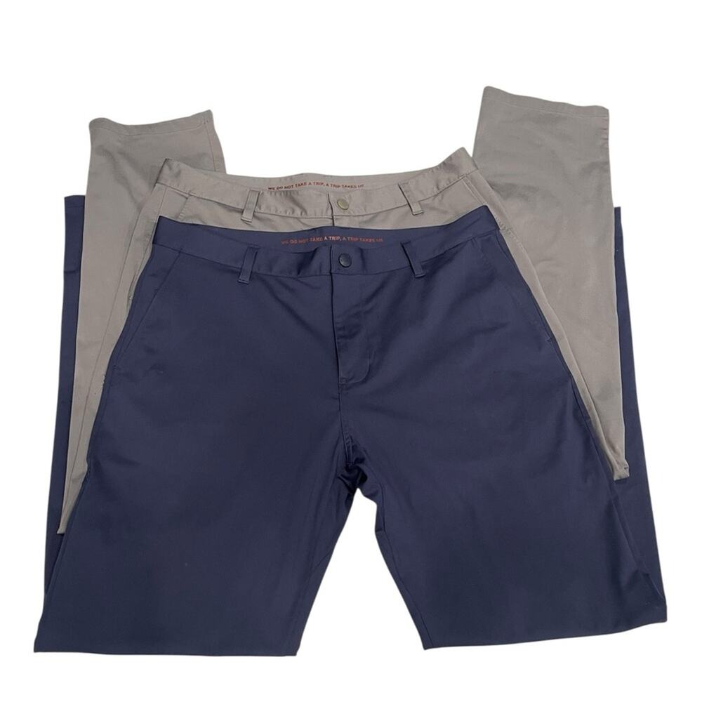RHONE Commuter 2 lot Pants Flat Sz 35 x 33  Men's Navy and Gray Pants